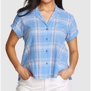 NWT Women's Eddie Bauer Packable Camp Button Up Shirt Camping Hiking Outdoor